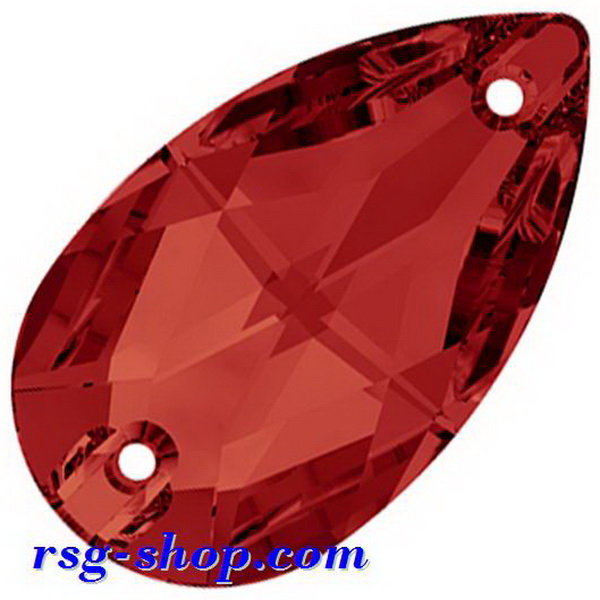 6 x Swarovski Sew-On 3230 MM 12,0x7,0 Light Siam (227) Flat Back