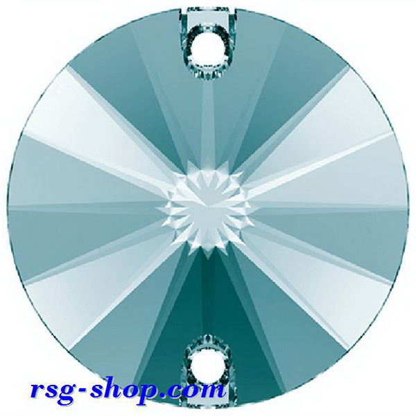 12 x Swarovski Sew-On 3200 MM 10 Light Turquoise Flat Back Rivoli