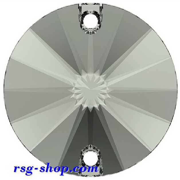 12 x Swarovski Sew-On 3200 MM 14 Black Diamond Flat Back Rivoli