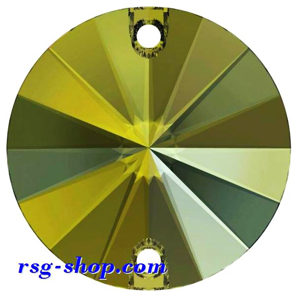 12 x Swarovski Sew-On 3200 MM 10 Iridescent Green Flat Back