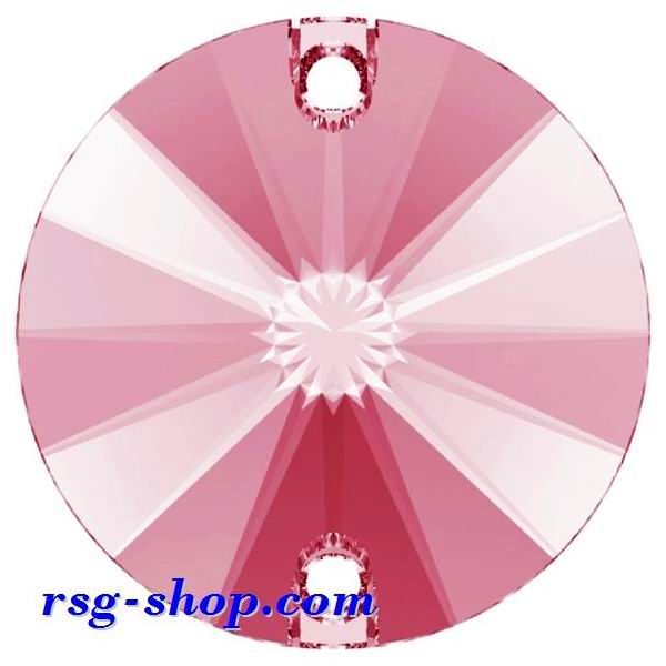 12 x Swarovski Sew-On 3200 MM 12 Rose (209) Flat Back