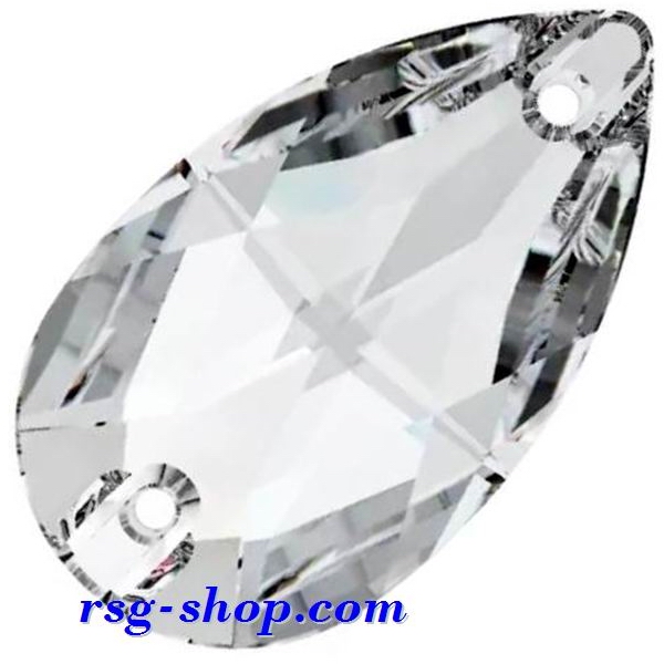 6 x Swarovski Sew-On 3230 MM 12,0x7,0 Crystal (001) Flat Back