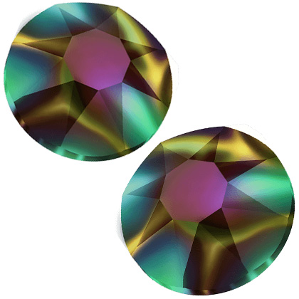 72 Swarovski Strasssteine SS16 Crystal Rainbow Dark 2078 HotFix