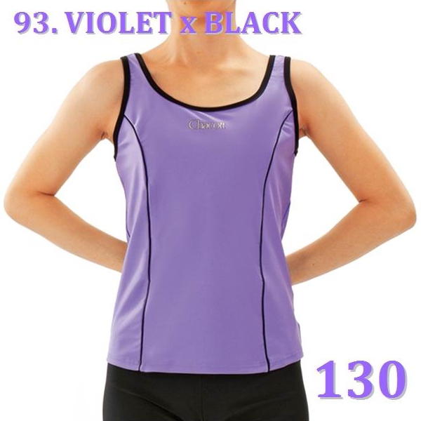 Ärmelloses TOP Chacott Gr. 130 col. Violet x Black Art. 01793