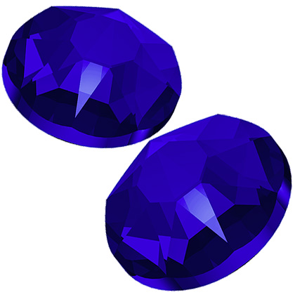 72 Swarovski Strasssteine SS16 Majestic Blue 2078 HotFix Flat Backs