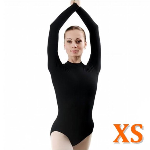 Long Sleeve Leotard GP DARYA s. XS (146-152) Black Polyamide B1L90-XS