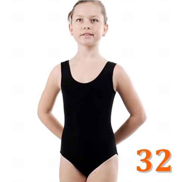 Tank Leotard GP mod. MADLEN s. 32 (116-122) Black Polyamide