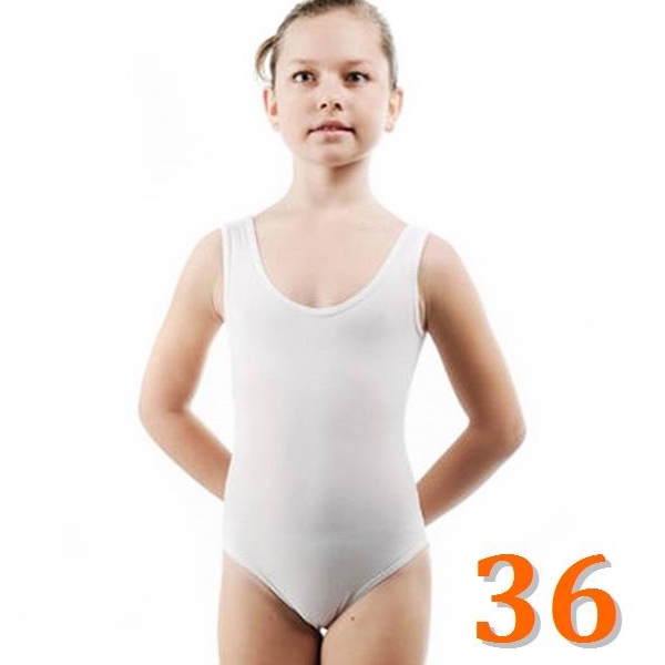 Tank Leotard GP mod. MADLEN s. 36 (128-134) White Polyamide B3L30-36