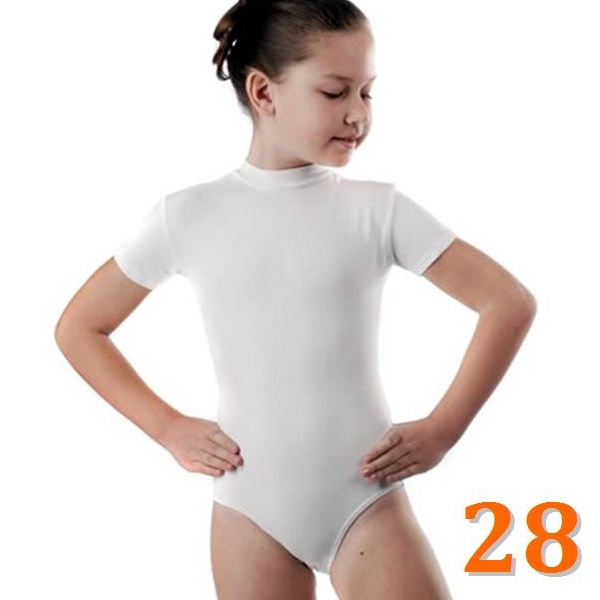 Turtleneck Leotard GP mod. KLAUDIA s. 28 (104-110) White Art. B3L70-28
