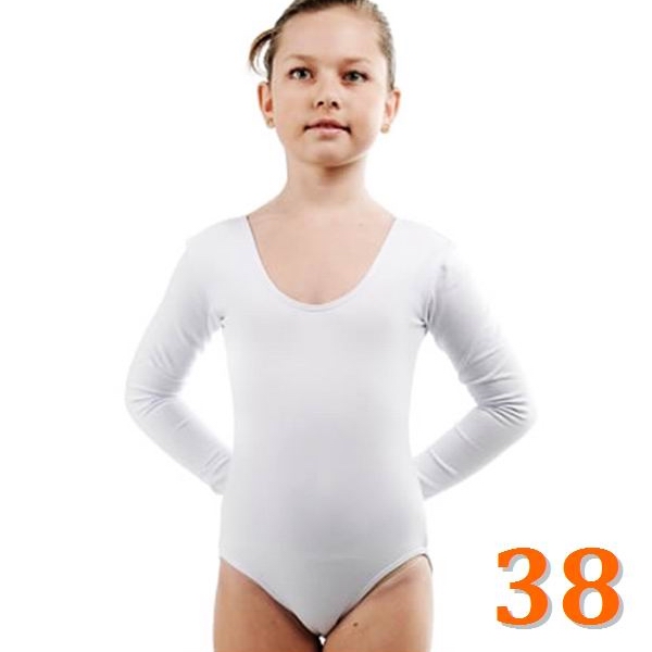 Long Sleeve Leotard DALILA s. 38 (134-140) col. White Art. B3L80-38