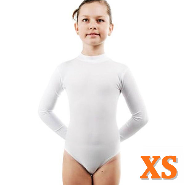 Long Sleeve Leotard GP mod. DARYA s. XS (152) White Art. B1L90-XS