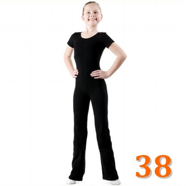 Short Sleeve Unitard GP mod. TANYA s. 38 (140-146) col. Black B3U60-38