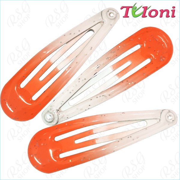 3 x Haarspangen Tuloni bi-col. Coral-White Art. BBJ-001-02-3