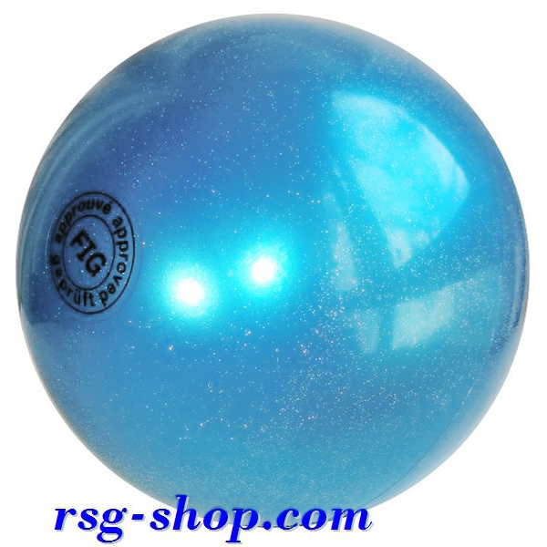 Ball 18 cm Metallic-Glitter col. Light Blue Art. T0287