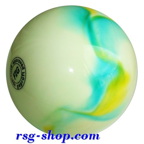Ball 16 cm Metallic-Multicolor col. White-Blue-Yellow Art. T0100