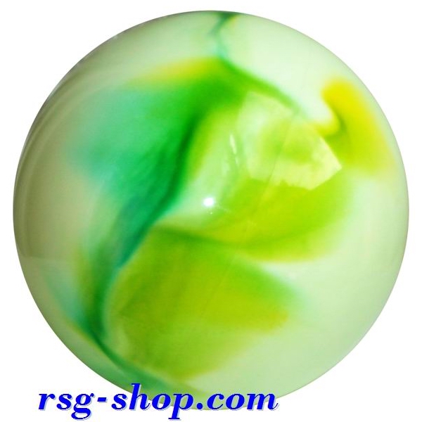 Ball 16 cm Metallic-Multicolor col. White-Green-Yellow Art T0118
