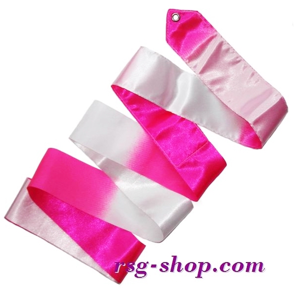 Band 5m in Weiß-Rosa Fluo Art. T0020