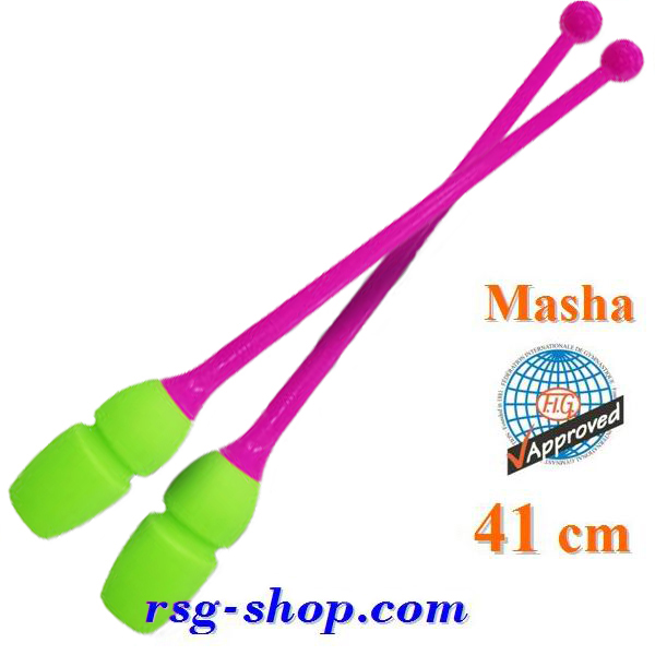 Булавы Pastorelli 41 cm Masha цв. Rosa-Lime FIG 04230