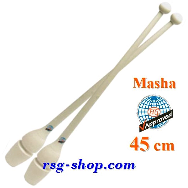 Булавы Pastorelli 45 cm mod. Masha цв. White FIG 00232