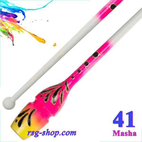 Булавы Pastorelli Aero 41 cm New Style Bianco-Rosa-Giallo TS100022