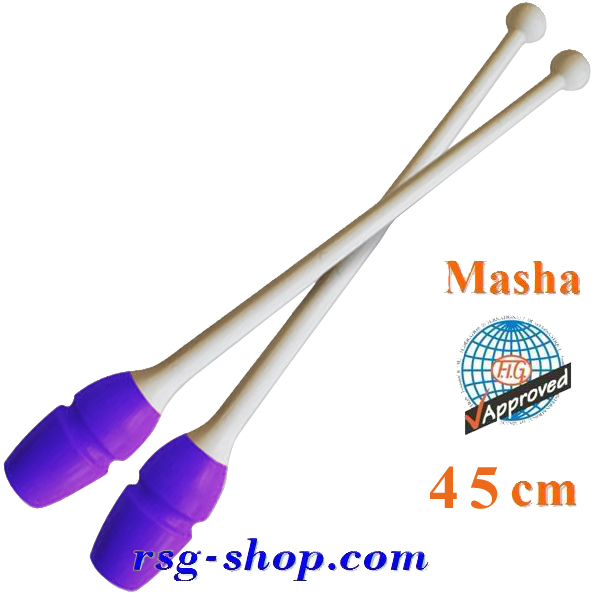 Булавы Pastorelli 45 cm mod. Masha col. Bianco-Lila FIG Art 04890