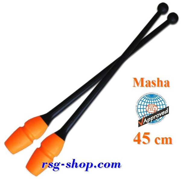 Булавы Pastorelli 45 cm мод. Masha цв. Nero-Orange FIG Art 02902