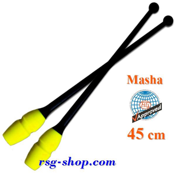 Булавы Pastorelli 45 cm мод. Masha цв. Nero-Giallo FIG Art 02901