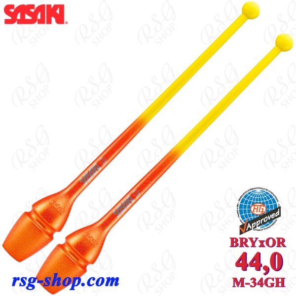 Булавы Sasaki M-34GH BRYxOR 44cm FIG col. BrightYellow x OrangeRed