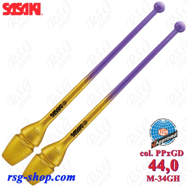 Булавы Sasaki M-34GH PPxGD 44cm FIG col. Purple x Gold
