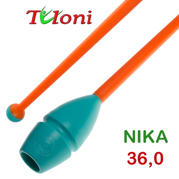 Булавы соединяемые 36cm mod. Nika bi-col. Turquoise x Orange Art. T0220