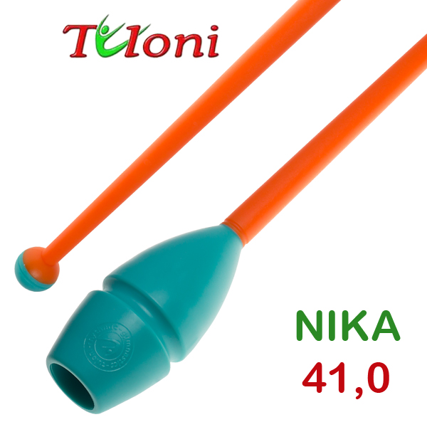Булавы соединяемые 41cm mod. Nika bi-col. Turquoise x Orange Art. T0245