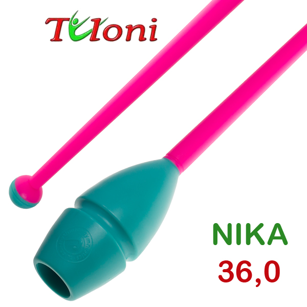 Булавы соединяемые 36cm mod. Nika bi-col. Turquoise x Pink Art. T0150