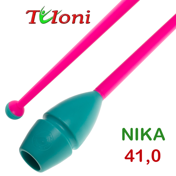 Булавы соединяемые 41cm mod. Nika bi-col. Turquoise x Pink Art. T0164