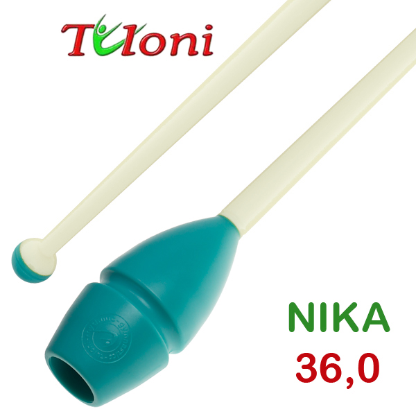 Булавы соединяемые 36cm mod. Nika bi-col. Turquoise x White Art. T0941