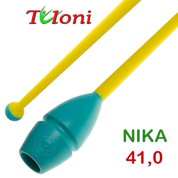 Булавы соединяемые 41cm mod. Nika bi-col. Turquoise x Yellow Art. T0244