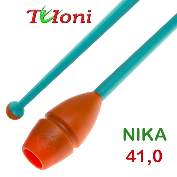Булавы соединяемые 41cm mod. Nika bi-col. Orange x Turquoise Art. T0958