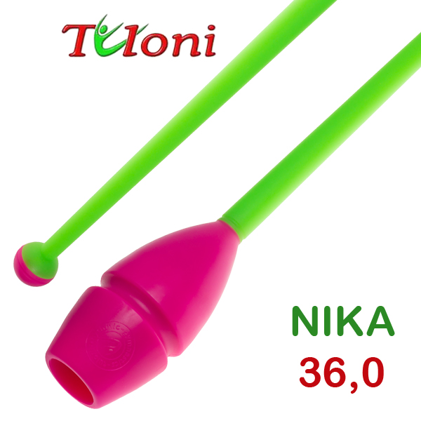 Булавы соединяемые 36cm mod. Nika bi-col. Pink x Green Art. T0215