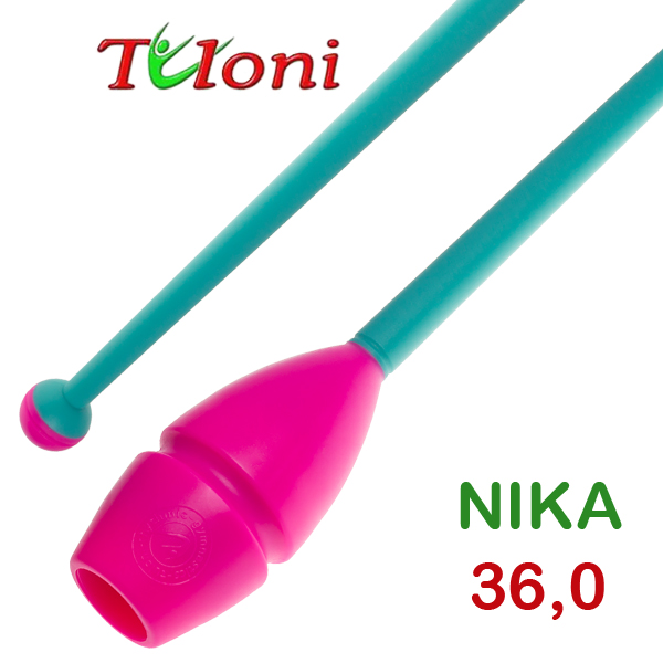 Булавы соединяемые 36cm mod. Nika bi-col. Pink x Turquoise Art. T0214