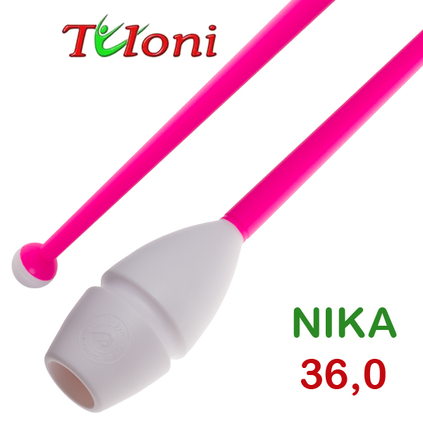 Булавы соединяемые 36cm mod. Nika bi-col. White x Pink Art. T0157