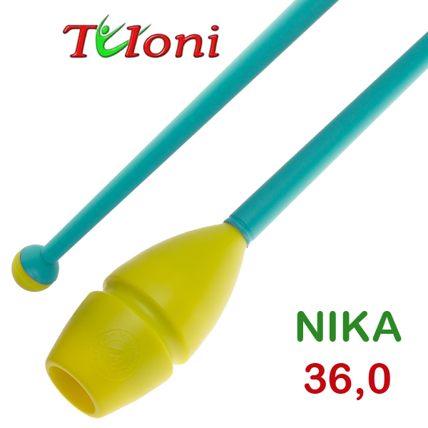 Булавы соединяемые 36cm mod. Nika bi-col. Yellow x Turquoise Art. T0938