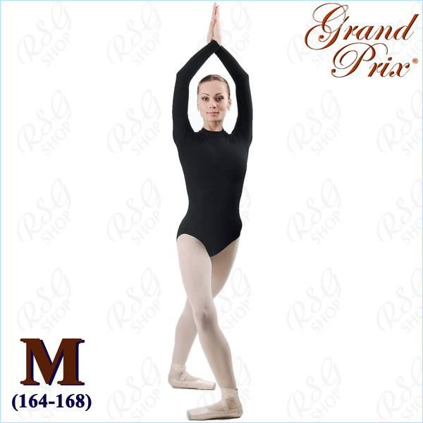 Long Sleeve Leotard GP mod. DARYA s. M (164) Black Art. B1L90-M