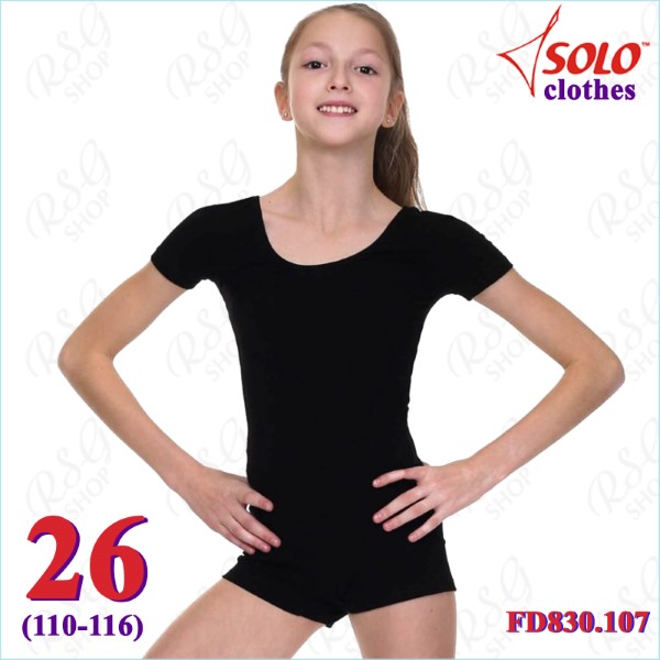Biketard Solo s. 26 (110-116) Cotton col. Black FD830.107-26