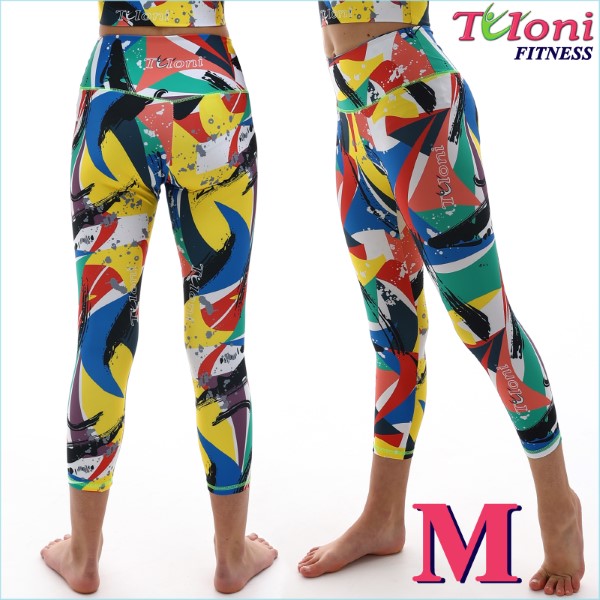 Леггинсы 7/8 Tuloni Fitness des. Versace s. M col. GxYxR Art. LDF22P-02-M