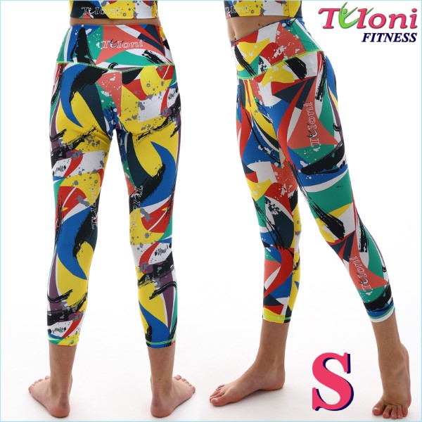 Леггинсы 7/8 Tuloni Fitness des. Versace s. S col. GxYxR Art. LDF22P-02-S