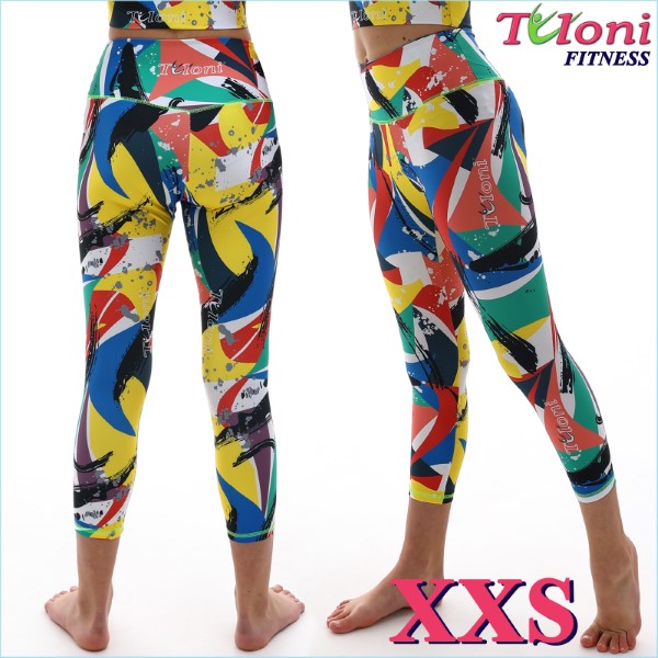 Леггинсы 7/8 Tuloni Fitness des. Versace s. XXS col. GxYxR Art. LDF22P-02-XXS