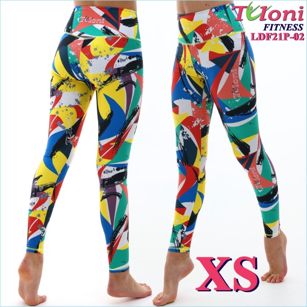 Footless Leggings Tuloni Fitness des. Versace s. XS col. GxYxR Art. LDF21P-02-XS