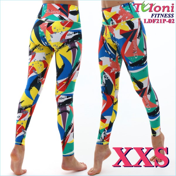 Footless Leggings Tuloni Fitness des. Versace s. XXS col. GxYxR Art. LDF21P-02-X