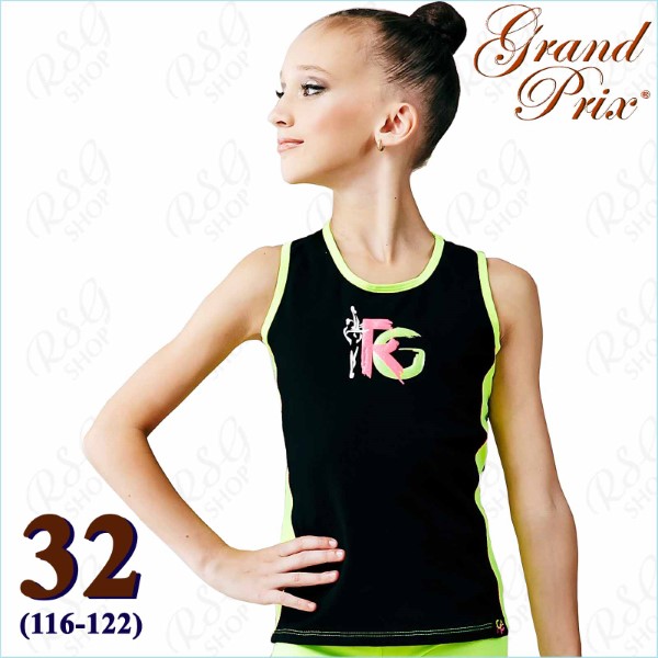 Майка борцовка GP mod. NILDA s. 32 (116-122) Black-Lime Art. GYT337x-32