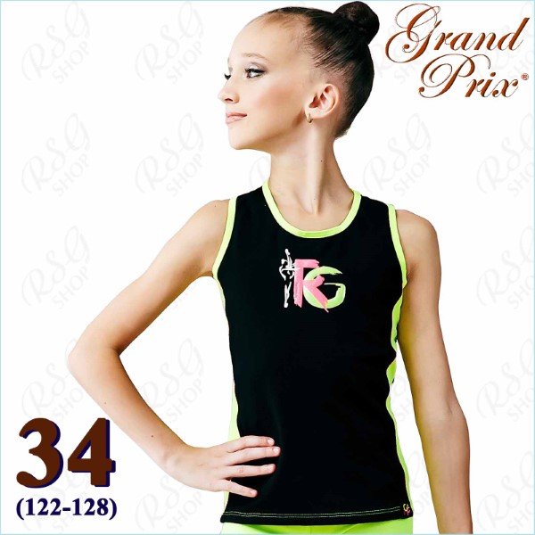 Майка борцовка GP mod. NILDA s. 34 (122-128) Black-Lime Art. GYT337x-34