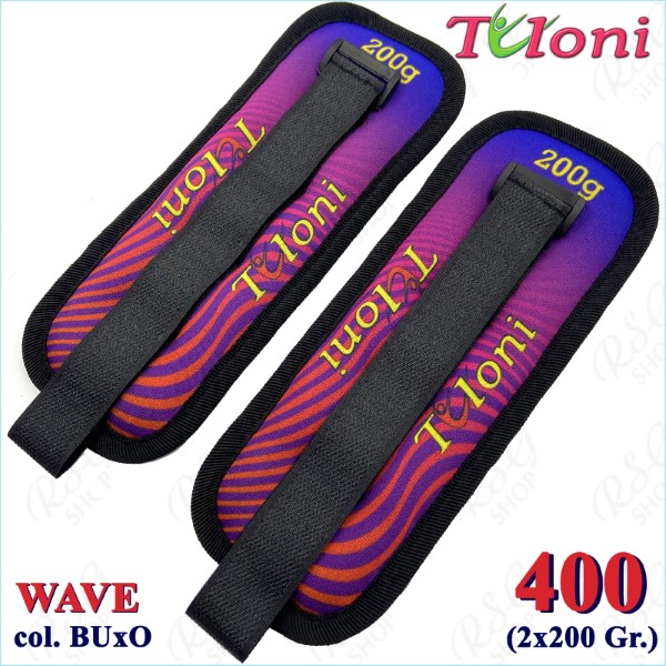Ankle/wrist weights Tuloni pair 400 gr. mod. Wave col. BUxO T1073-400